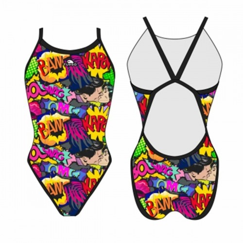 Women’s Bathing Costume Turbo Revolution Comic Black S image 1