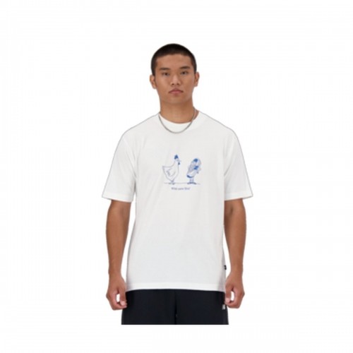 Men’s Short Sleeve T-Shirt ESSENTIALS CHICKEN New Balance MT41591 White image 1