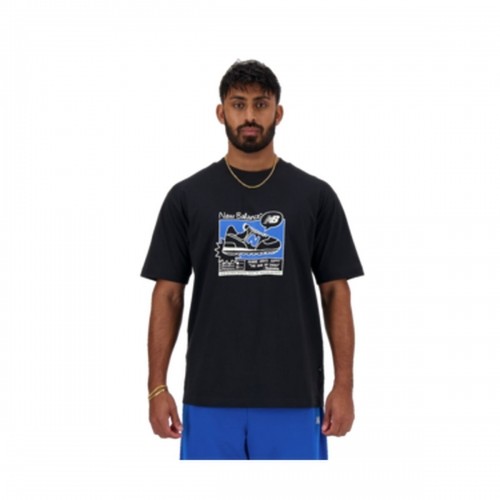Vīriešu Krekls ar Īsām Piedurknēm New Balance SPORT ESSENTIALS MT41593 Melns image 1