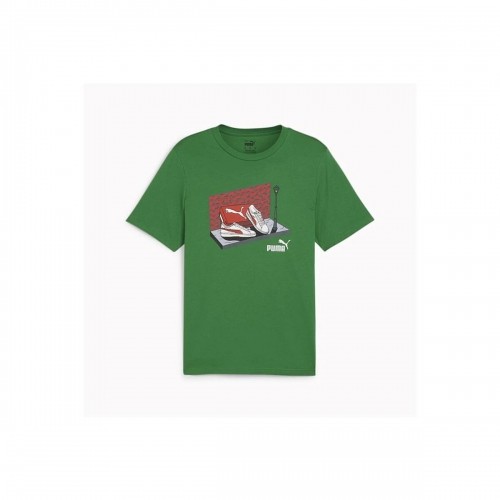 Vīriešu Krekls ar Īsām Piedurknēm Puma SNEAKER BOX TEE 680175 86 Zaļš image 1