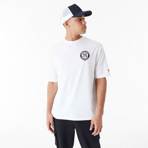 Men’s Short Sleeve T-Shirt New Era MLB PLAYER GRPHC OS TEE NEYYAN 60435538 White image 1