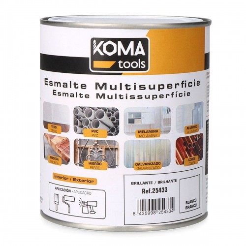 Акриловая эмаль Koma Tools Белый Блеск 750 ml image 1