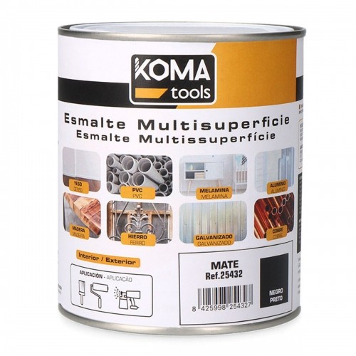 Акриловая эмаль Koma Tools Чёрный матовый 750 ml image 1