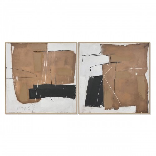 Painting Home ESPRIT Abstract Urban 100 x 4 x 100 cm (2 Units) image 1