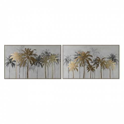 Glezna Home ESPRIT Plaukstas Tropiskais 150 x 4 x 90 cm (2 gb.) image 1