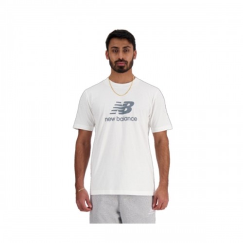 Vīriešu Krekls ar Īsām Piedurknēm New Balance MT41502 WT Balts image 1