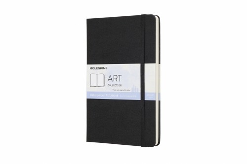 Bloknots Moleskine Watercolour Notebook 13x21cm, akvareļpapīrs, cietie vāki, melns image 1