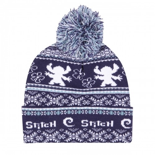 Hat Stitch Fair Isle Pom Beanie Navy Blue image 1