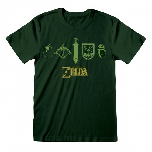 Футболка с коротким рукавом унисекс The Legend of Zelda Icons Темно-зеленый image 1