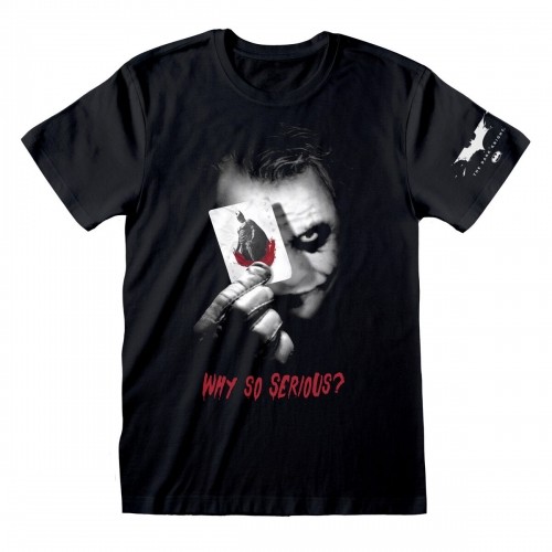 Unisex Krekls ar Īsām Piedurknēm Batman Why So Serious Melns image 1