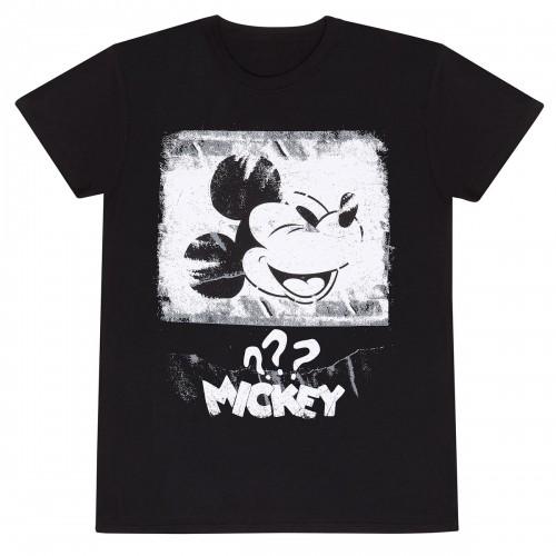 Unisex Short Sleeve T-Shirt Mickey Mouse Poster Style Black image 1