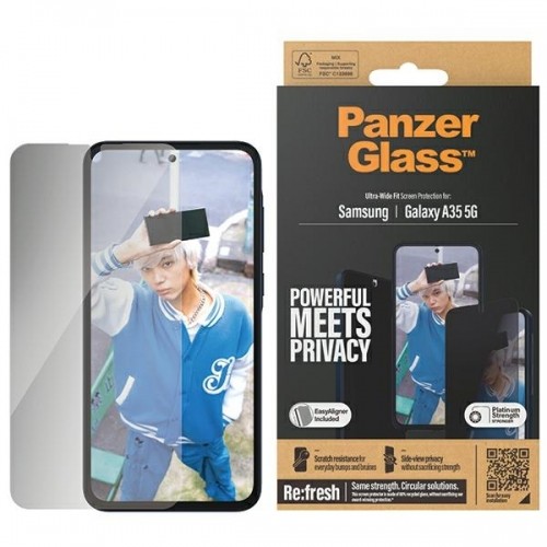 PanzerGlass Ultra-Wide Fit Sam A35 5G A356 Privacy Screen Protection Easy Aligner Included P7357 image 1
