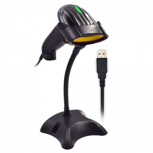 Kabeļu Svītrkoda Skeneris ar Stendu Ewent EW3410 LED USB image 1