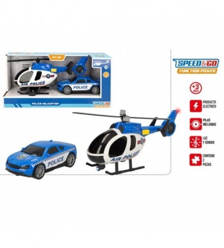 Color Baby Полицейский набор (машина и вертолёт) со звуком и светом 3+ CB47516 image 1