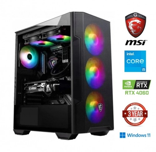 Mdata Gaming Core i5-12400F 16GB 1TB SSD 1TB HDD RTX 4060 Windows 11 image 1