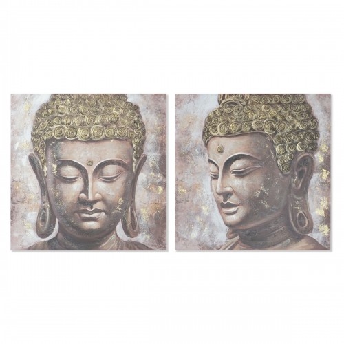 Painting Home ESPRIT Buddha Oriental 100 x 3 x 100 cm (2 Units) image 1
