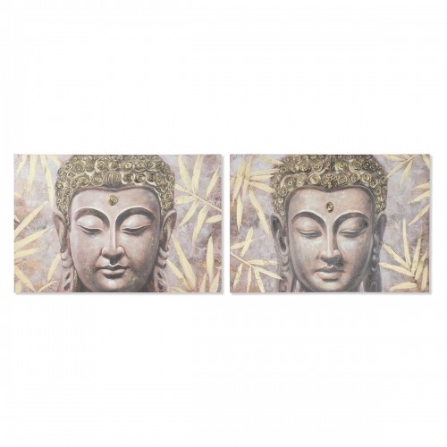 Painting Home ESPRIT Buddha Oriental 120 x 3 x 80 cm (2 Units) image 1
