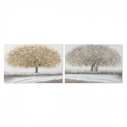 Painting Home ESPRIT Tree Traditional 90 x 2,5 x 60 cm (2 Units) image 1