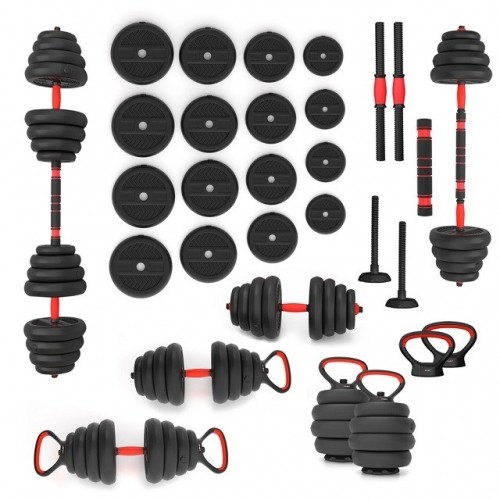 6IN1 WEIGHT SET HMS SGN130 (BARBELL, DUMBBELL AND KETTLEBELL) 30KG image 1