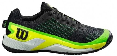 WILSON TENISA APAVI VĪRIEŠU RUSH PRO  EXTRA DUTY Black/Safety Yellow/Green Gecko image 1