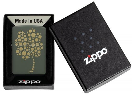 Zippo Lighter 48501 Four Leaf Clover Design image 1