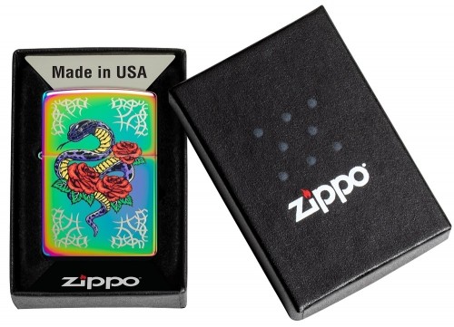Zippo Lighter 48395 Rose Snake Design image 1