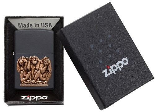 Zippo Lighter 29409 Three Monkeys image 1