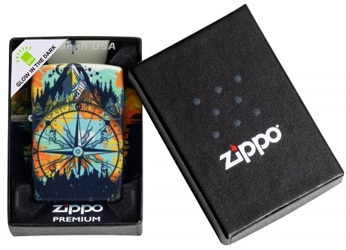 Zippo Lighter 49805 Compass Design image 1
