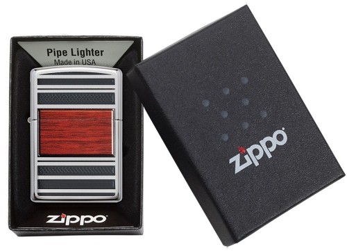 Zippo Lighter 28676 Pipe Wood Design image 1