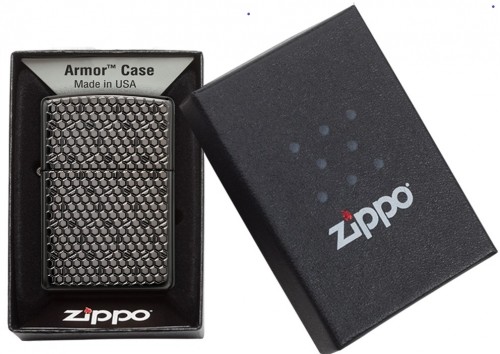 Zippo Lighter 49021 Armor™ Black Ice® Hexagon design image 1