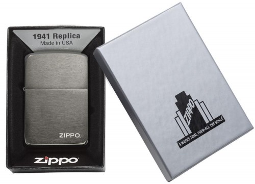 Zippo Lighter 24485 Black Ice® 1941 Replica image 1
