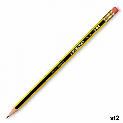 Zīmulis ar Dzēšgumiju Staedtler Noris 122 HB (12 gb.) image 1