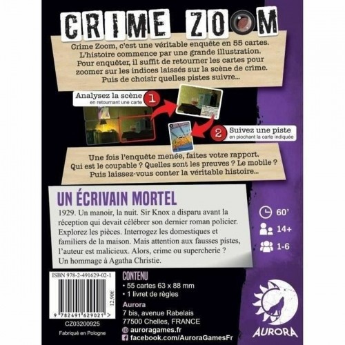 Настольная игра Asmodee Crime Zoom Un Écrivain Mortel (FR) image 1