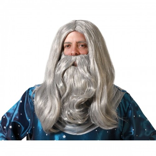 Bigbuy Carnival Парик с бородой Маг Серый image 1