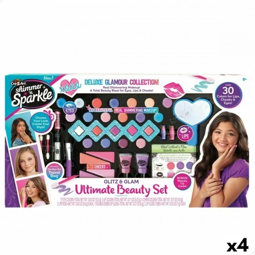 Children's Make-up Set Cra-Z-Art Shimmer 'n Sparkle Glitz and Glam 44,5 x 3,5 x 22,5 cm 4 Units image 1