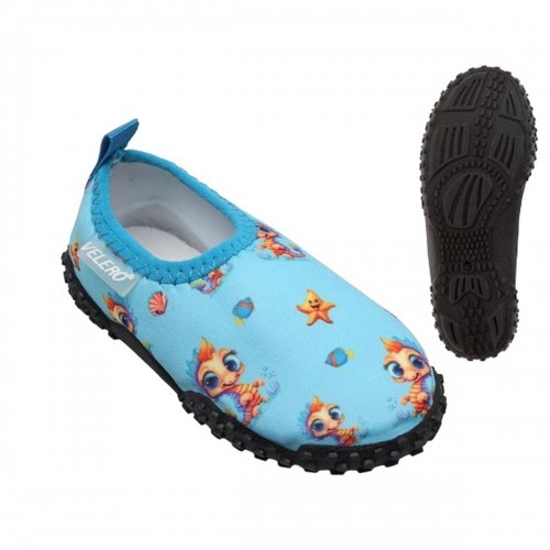 Children's Socks Blue Sea Horse image 1