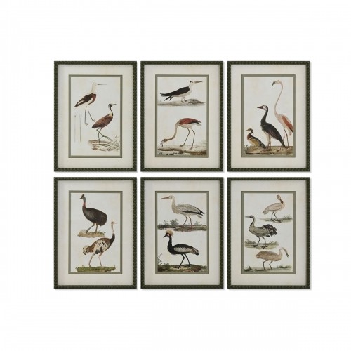 Painting Home ESPRIT Birds Cottage 40 x 2,5 x 54 cm (6 Units) image 1