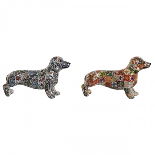 Decorative Figure Home ESPRIT Multicolour Dog Mediterranean 21 x 6 x 12 cm (2 Units) image 1