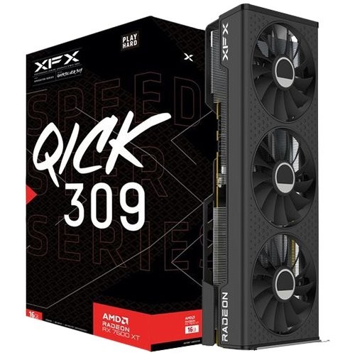 XFX SPEEDSTER QICK309 RADEON RX 7600XT QICK Gaming Graphics Card with 16GB GDDR6 HDMI 3xDP, AMD RDNA™ 2 image 1