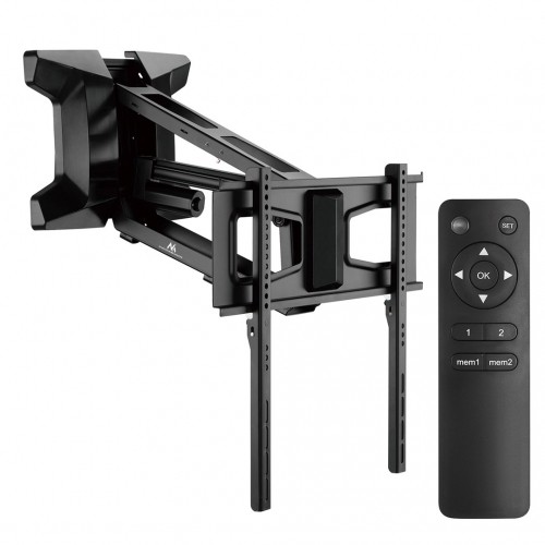 Maclean MC-891 Electric TV Wall Mount Bracket with Remote Control Height Adjustment 37'' - 70" max. VESA 600x400 up to 35kg Above Fireplace Mount Sturdy image 1