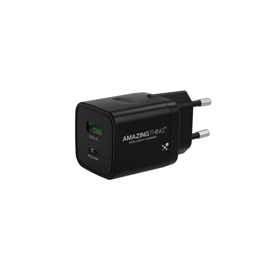 OEM Amazing Thing Wall charger Speed Pro EUPD20WB - USB + Type C - QC 3.0 PD 20W 3A black image 1