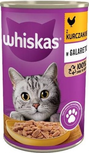 WHISKAS with chicken in jelly - wet cat food - 400g image 1