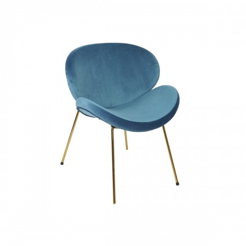 Dining Chair Home ESPRIT Blue Golden 63 x 57 x 73 cm image 1