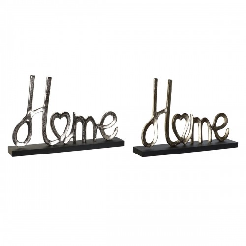 Decorative Figure DKD Home Decor Black Golden Silver Urban 46 x 8 x 29 cm (2 Units) image 1