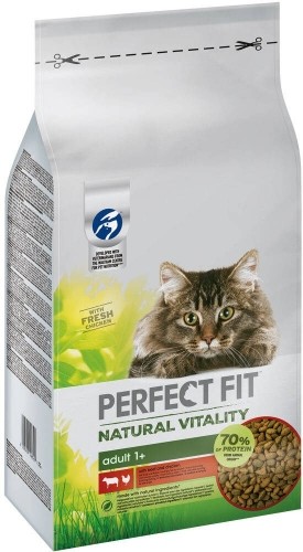PERFECT FIT Natural Vitality Beef and chicken - dry cat food - 6kg image 1