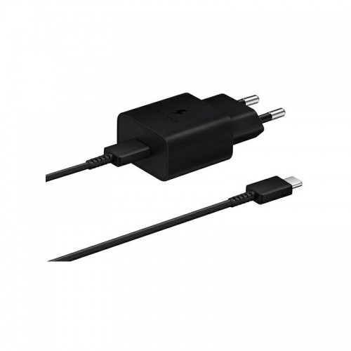Samsung EP-T1510XBEGEU 15W Oriģināls Tīkla Lādētājs + USB-C kabelis melns (EU Blister) image 1