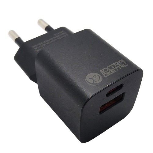 Extradigital Зарядное устройство GaN USB Type-C, USB Type-A: 30Вт, PPS image 1