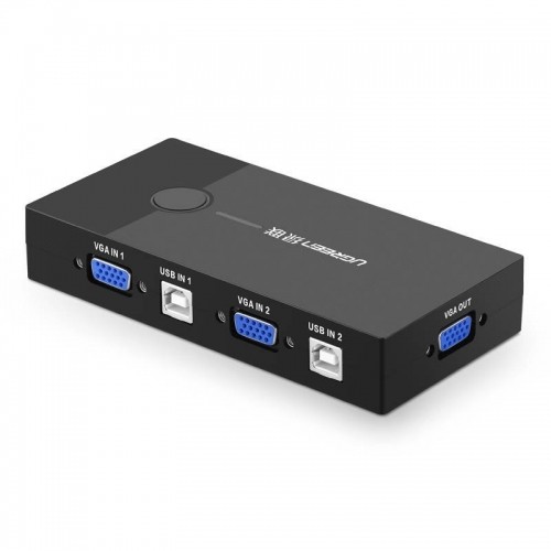UGREEN 30357 KVM Switch Box 2-port VGA Video Adapter 2 in 1 (black) image 1