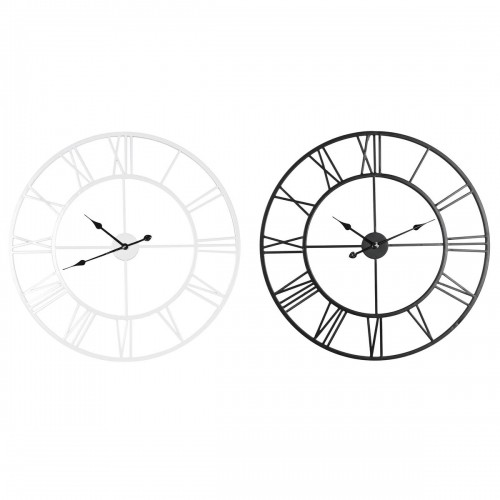 Sienas pulkstenis Home ESPRIT Balts Melns Metāls 80 x 3 x 80 cm (2 gb.) image 1