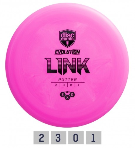 Discgolf DISCMANIA Putter SOFT EXO LINK Evolution Pink 2/3/0/1 image 1